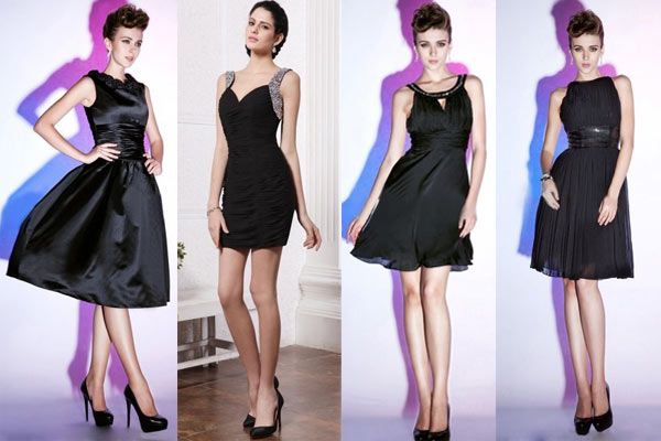 4 petites robes de soirée noire