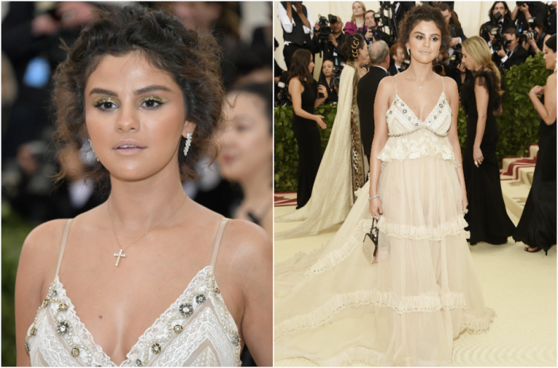 robe de star décolleté en V Selena Gomez