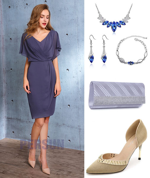 robe de cocktail 2019 indigo clair et accessoires